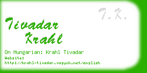 tivadar krahl business card